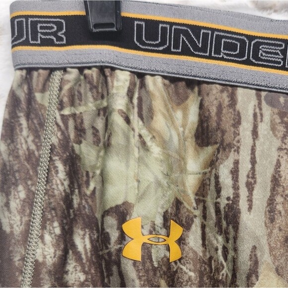 Under Armour Mens ColdGear Odorblock Mossy Oak Camo Leggings 3XL Outdoor Hunting - Picture 3 of 5